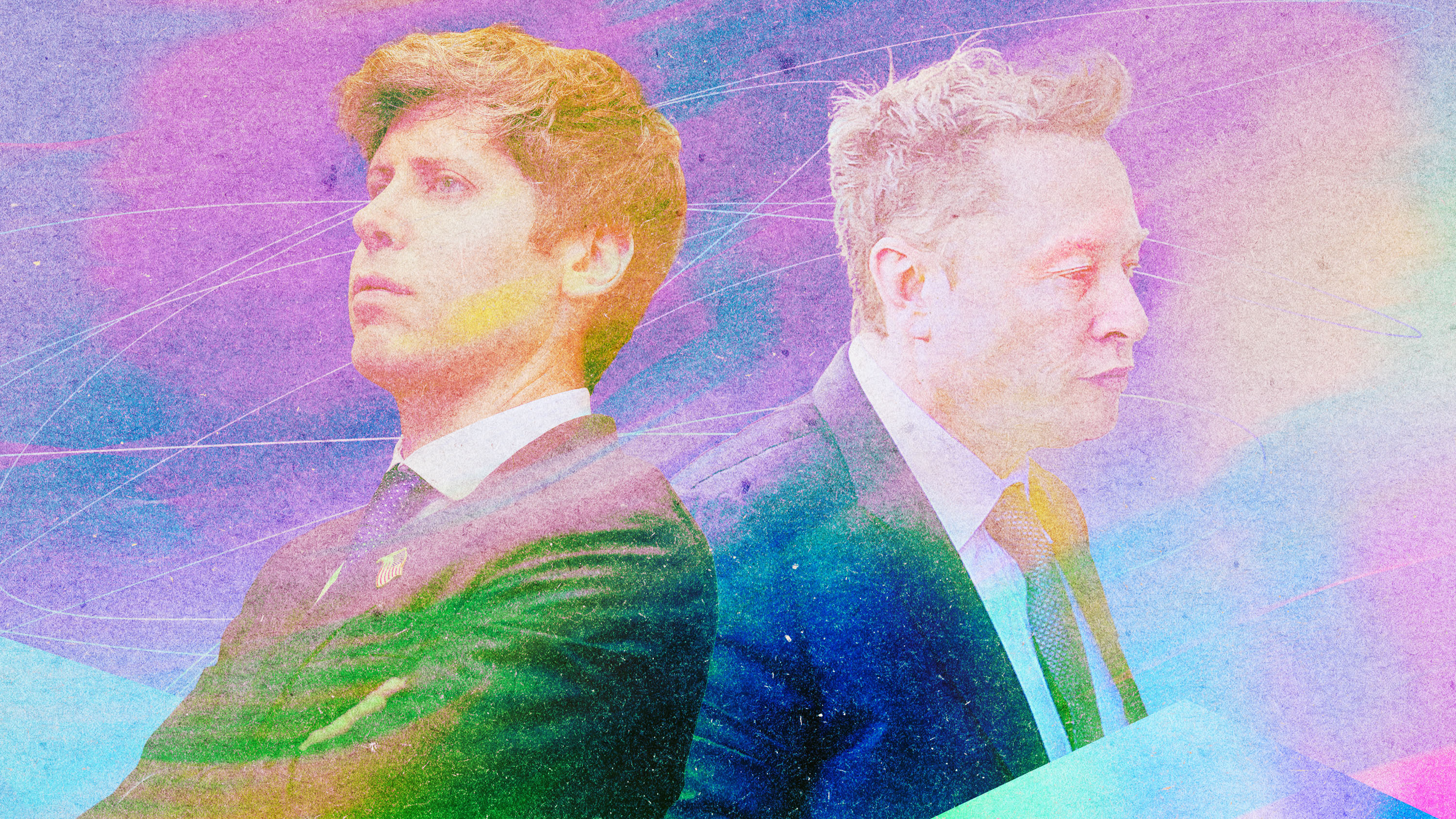 composite image of Sam Altman and Elon Musk